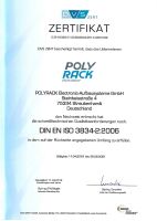 ISO 3834 Zertifikat für POLYRACK