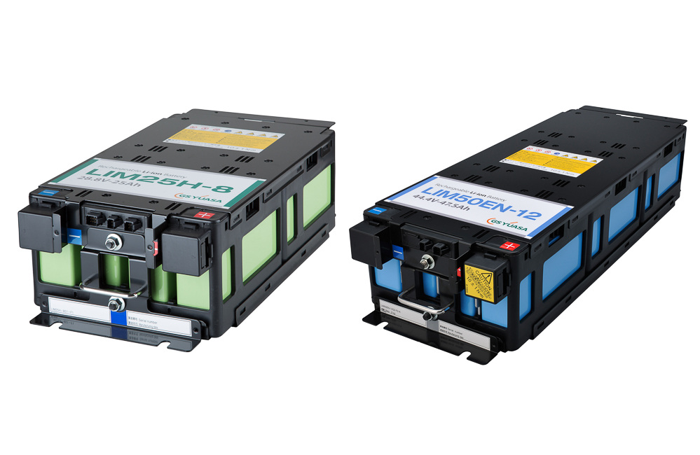 High Performance-Batterie LIM25H-8 und Notstrom-Batterie LIM50EN-12 von GS YUASA.